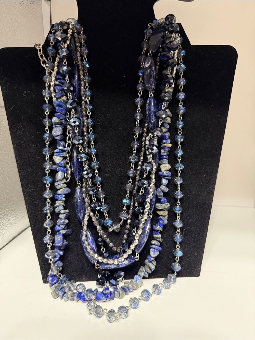 Multi-Strand Blue Beaded Women's Necklace - Erica Lyon’s